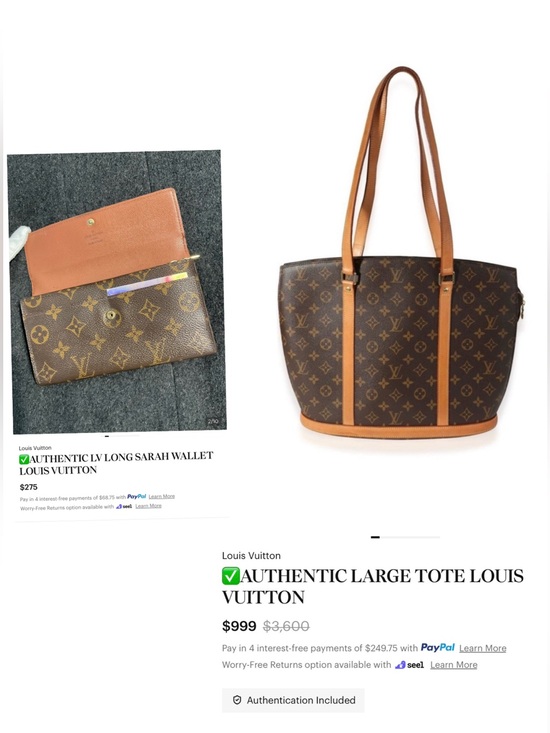 Louis Vuitton Handbags - BUNDLE ✅AUTHENTIC LARGE TOTE LOUIS VUITTON +EXTRA LV LONG SARAH WALLET